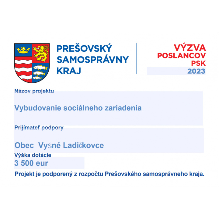 VÝZVA POSLANCOV PSK  2023 